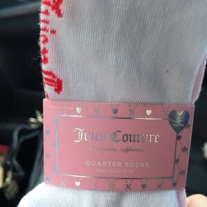 8 Pairs Quarter Socks By Juicy Couture NWT